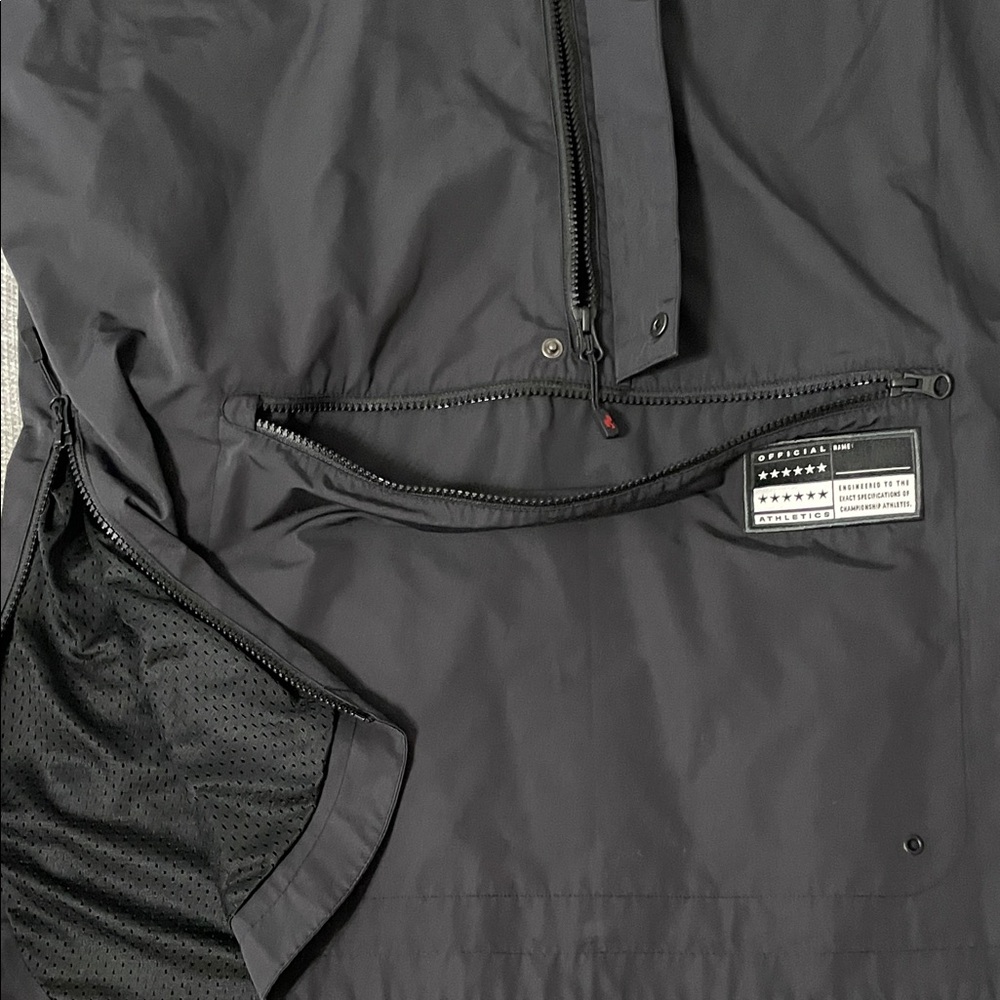 Nike Air Pivot v3 Basketball Jacket Men's Black 1/2 Zip Windbreaker Short Sleeve - Picture 9 of 12